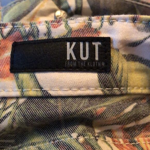 KUT FROM THE KLOTH Shorts Jane High Rise Tropical Blossom Size 14 - Picture 8 of 9